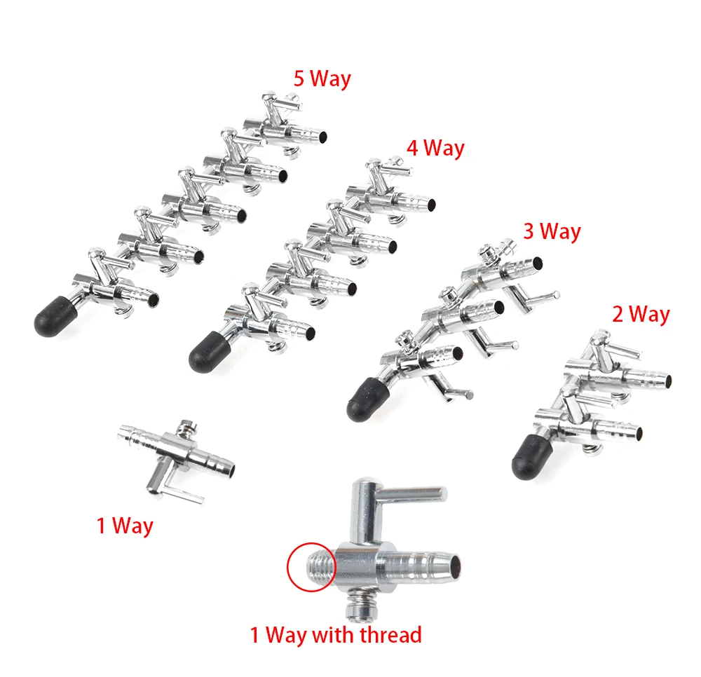1 2 3 4 5 Way Air Splitter Valve Aquarium Fish Tank Air Pump Flow Splitter Distributor Valve