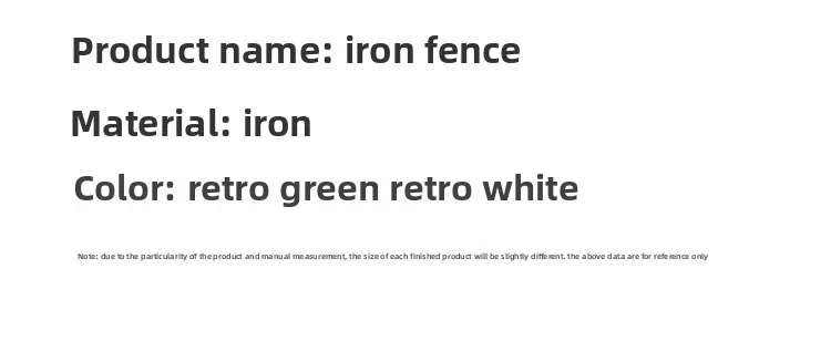 Description Picture 5 of itemDo Old White Iron Fencing Rustic Garden Trellis Vintage Flower Bed Border for Climbing Plants Decorative Metal Yard Partition