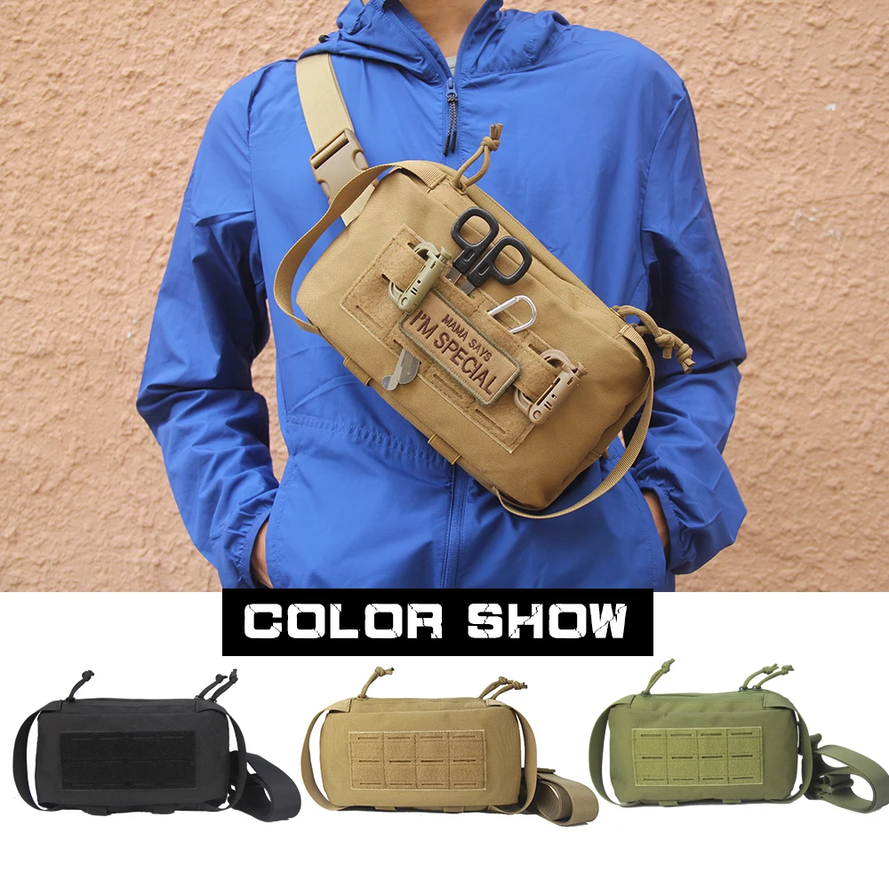 

Tactical Shoulder Bag Molle EDC Waist Pouch Military Outdoor Sports Travel Hiking Camping Accessories Medical Chest Pack Bags