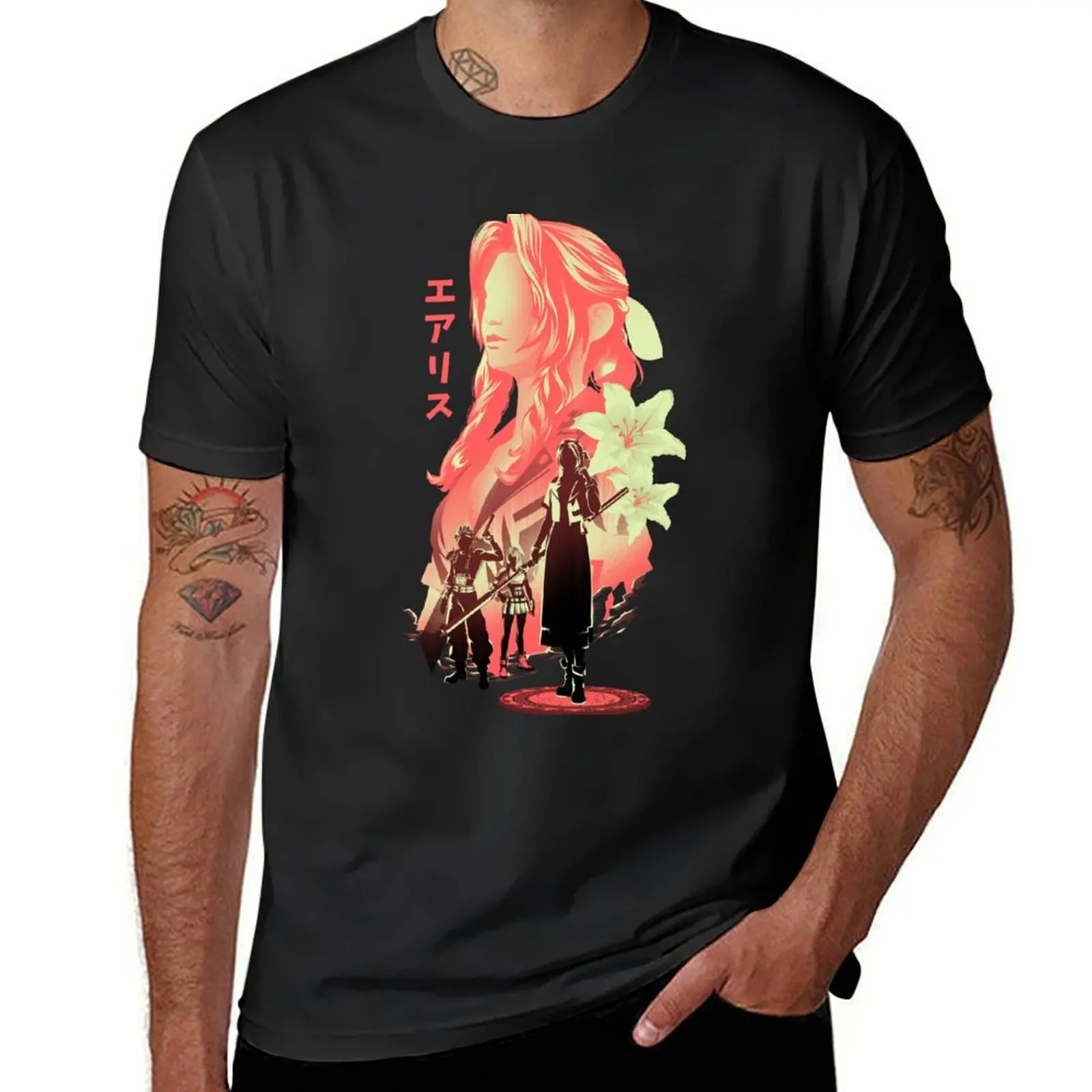

The Flower Girl Aerith T-Shirt Blouse customizeds funnys cute tops mens graphic t-shirts pack