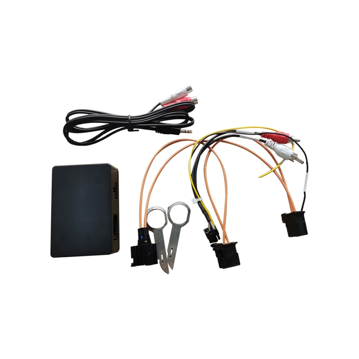 

For A6 A7 A8 AUX Car Optical Fiber Decoder Box Amplifier Adapter 2005 - 2009 2Gsystem External Sound Input