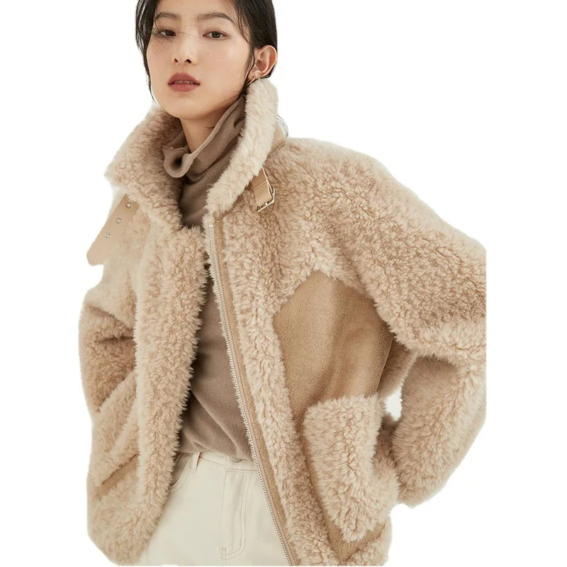 Sheep Fleece Coat Women's Short New Fur One Small Lamb Fur Grain Fur Coat Loose