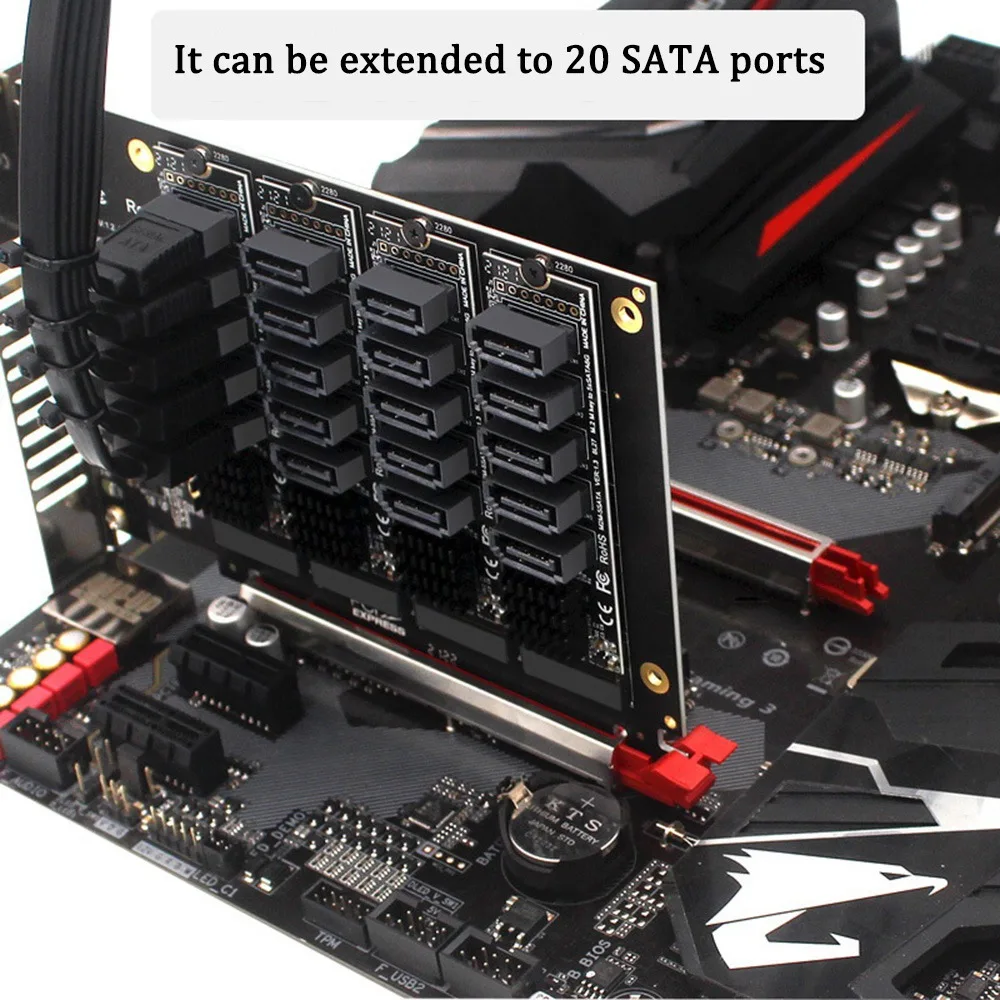 M.2 NGFF PCIE B-Key Sata-SATA 3.0 5 Ʈ Ȯ ī 6Gbps  ī, JMB585 Ĩ M.2 NVME-SATA3.0