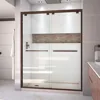 36 in. D x 60 in. W x 78 3/4 in. H Bypass Shower Door in Oil Rubbed Bronze and Left Drain Biscuit Base Kit 1