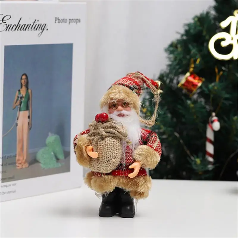 thumbnail image 1 of Muñeco de Papá Noel de pie, padre, celebración navideña, decoración del hogar, regalo de Navidad para niños, decoración del árbol de Navidad, suministros festivos para fiestas, 1 of 5