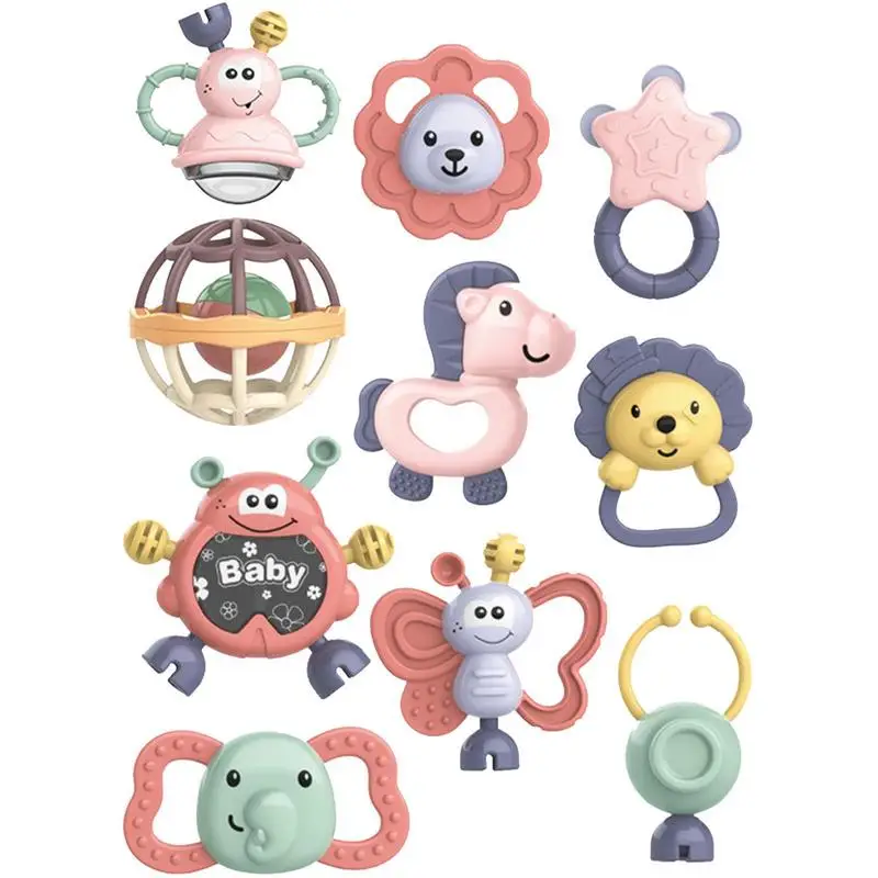 

Baby Rattle Toy Set Newborn Infant Birthday Gifts Rattle Toys Set Shaker Grab And Spin Early Educational Toys For Baby Infant