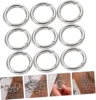 10pcs Metal O Ring Spring Clasps for DIY Jewelry Openable Round Carabiner Keychain Bag Clips Hook Dog Chain Buckles Connector 6