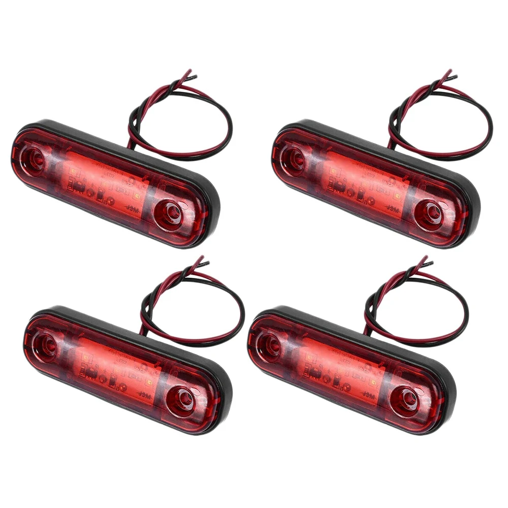 

4X Красный, 3 Φ, 3,4 дюйма, боковой маркер, лампа для грузовика, прицепа, Задний сигнал, индикатор, водонепроницаемый RV