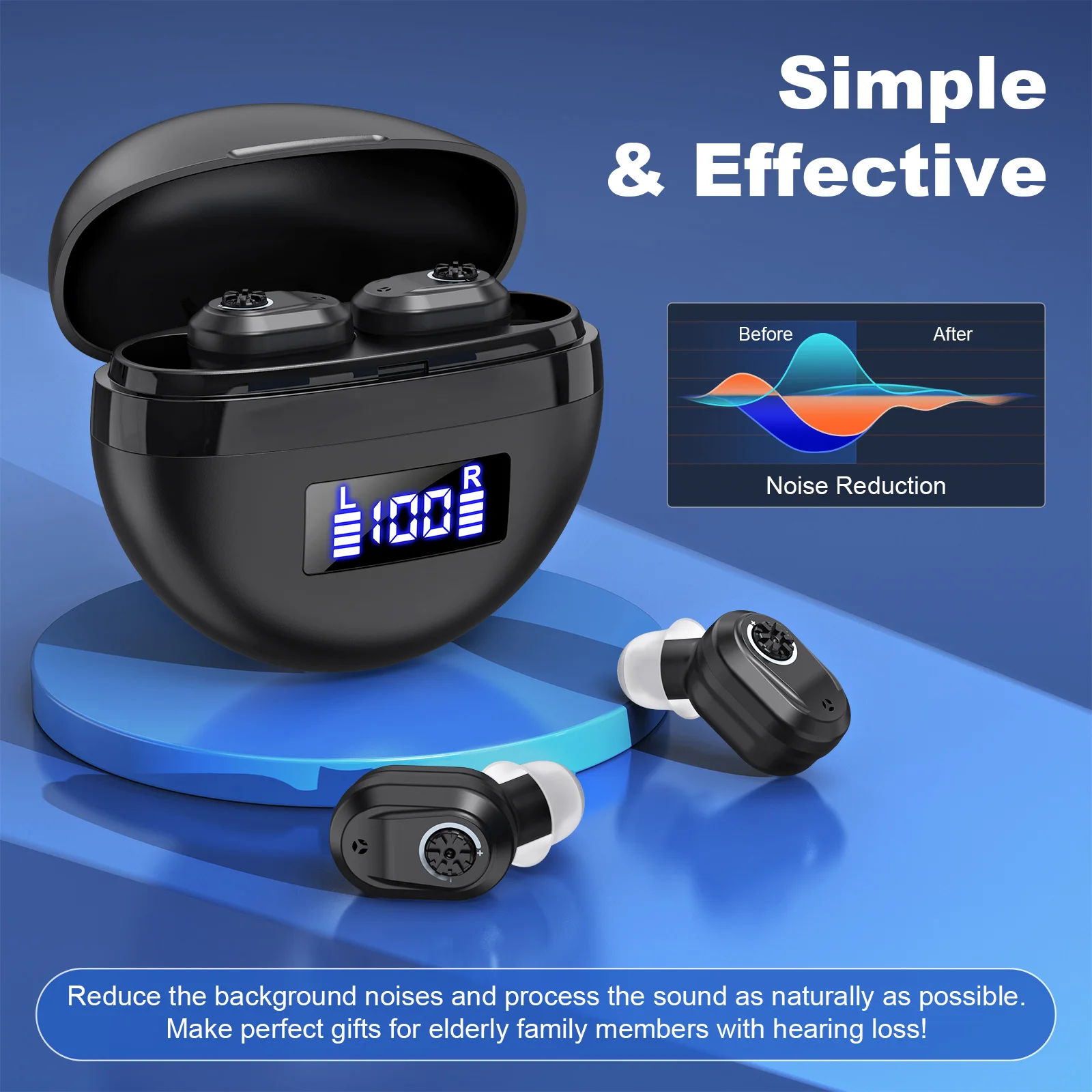 Invisible Hearing Aids Mini Aids for Elderly Adjustable Volume Deaf  Mini Sound Amplifier 2