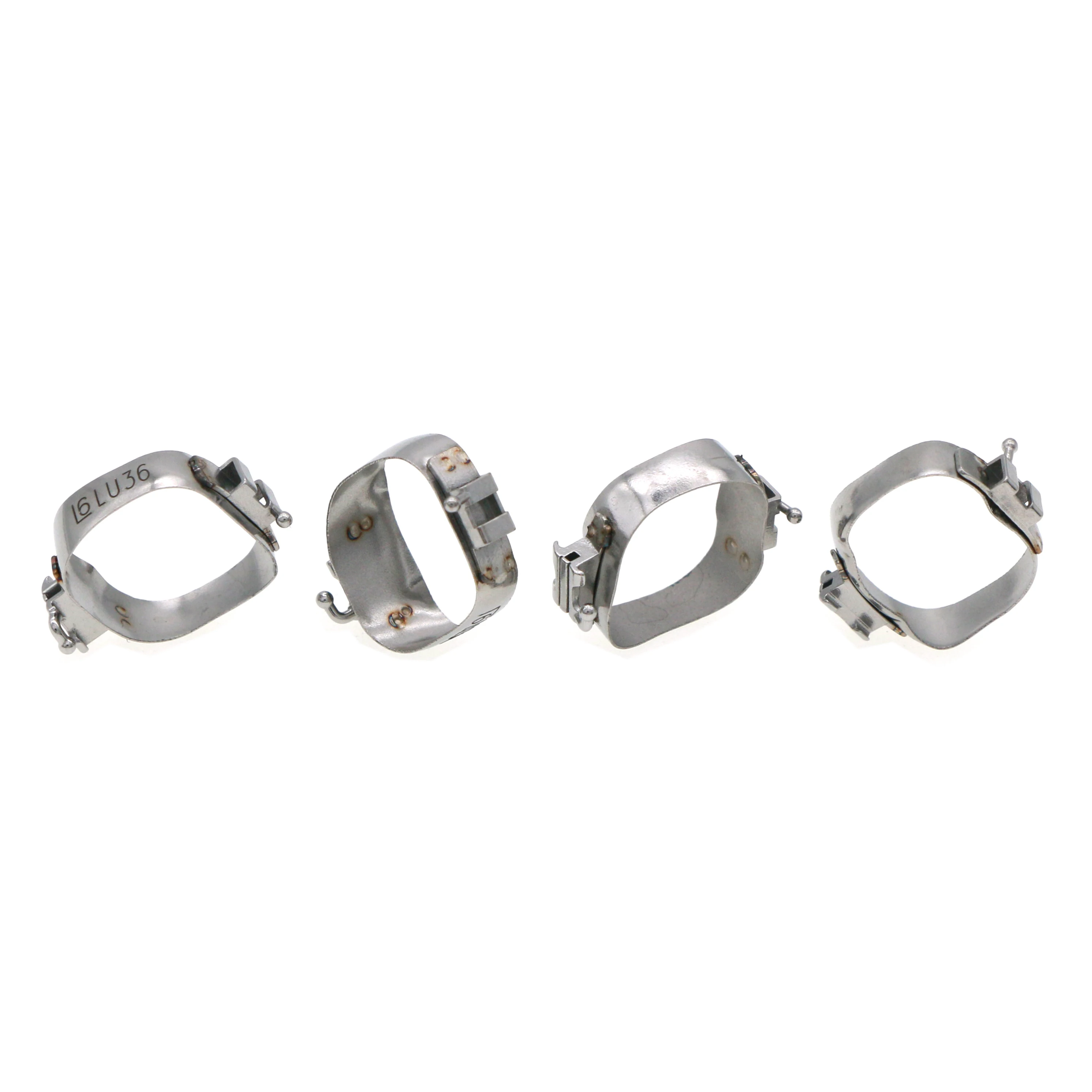 80Pcs Dental Orthodontic M Series Bands Pre-welded Covnterible Roth 022 1st Molar Tubes Conv Small Cleat Lingual Sheath 34#+-39#