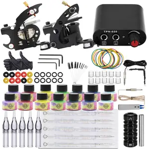 Complete Tattoo Kit 1 Machines Gun Tattoo Accessories Supply Permanent  Makeup Tattoo set Body Art Tools Black Ink For Beginner - Price history &  Review, AliExpress Seller - TATOOINE Official Store