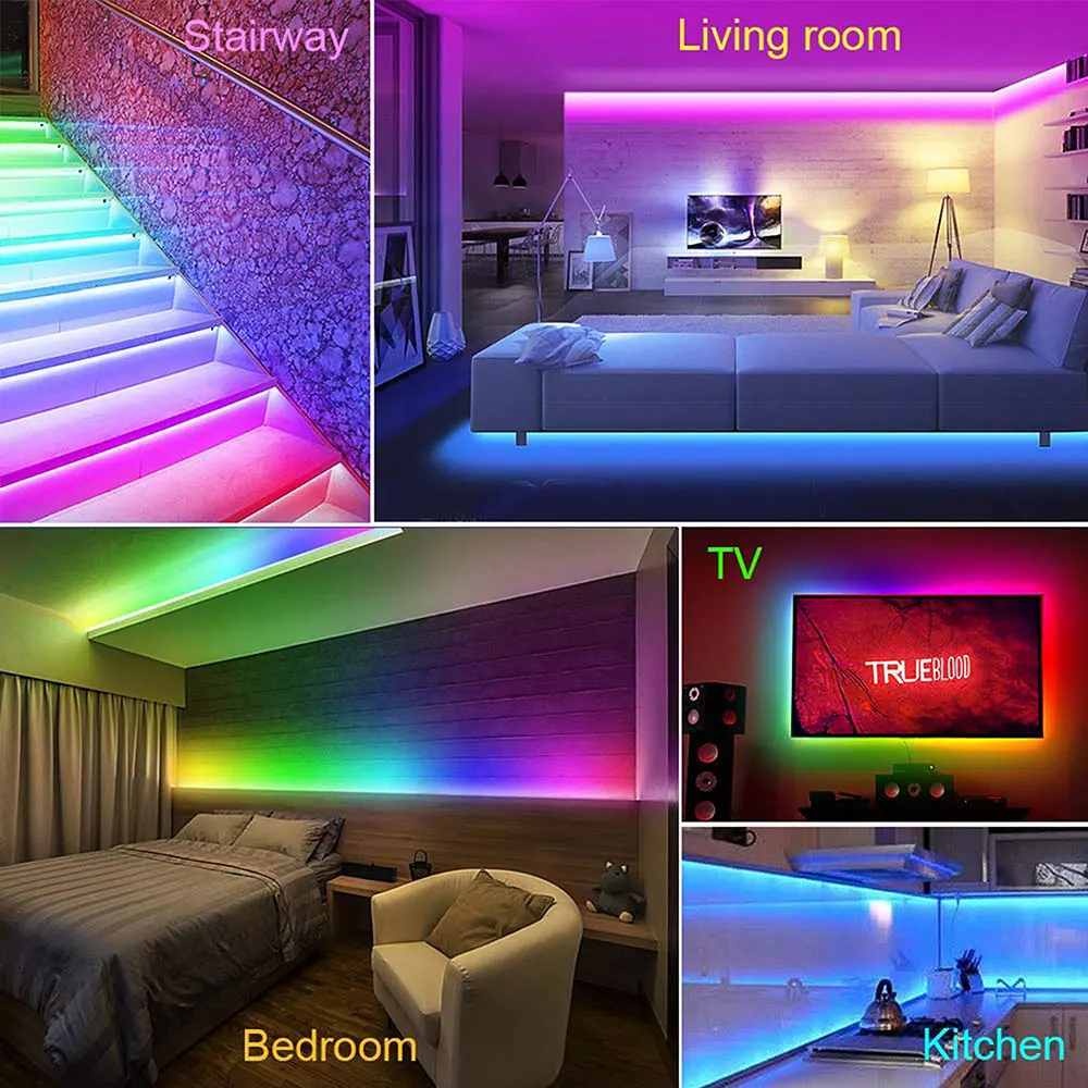 WS2812B WS2812 Digital Flexible Individually Addressable Pixel Led Strip RGB LED Strip 30/60/74/96/144Pixels/Leds/M Tape Light