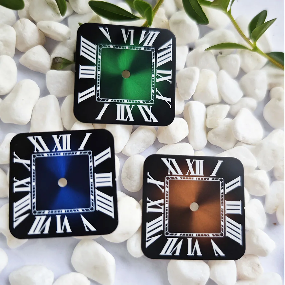 27mm high quality new square dial sun pattern no glow-in-the-dark can be customized logo can be used for NH35 automatic movement