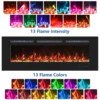 Dreamflame High Quality 72R In Media Electric Fireplace Heater 13 LED Colors 1500W Power Recessed And Wall Mounted Modern Style 6