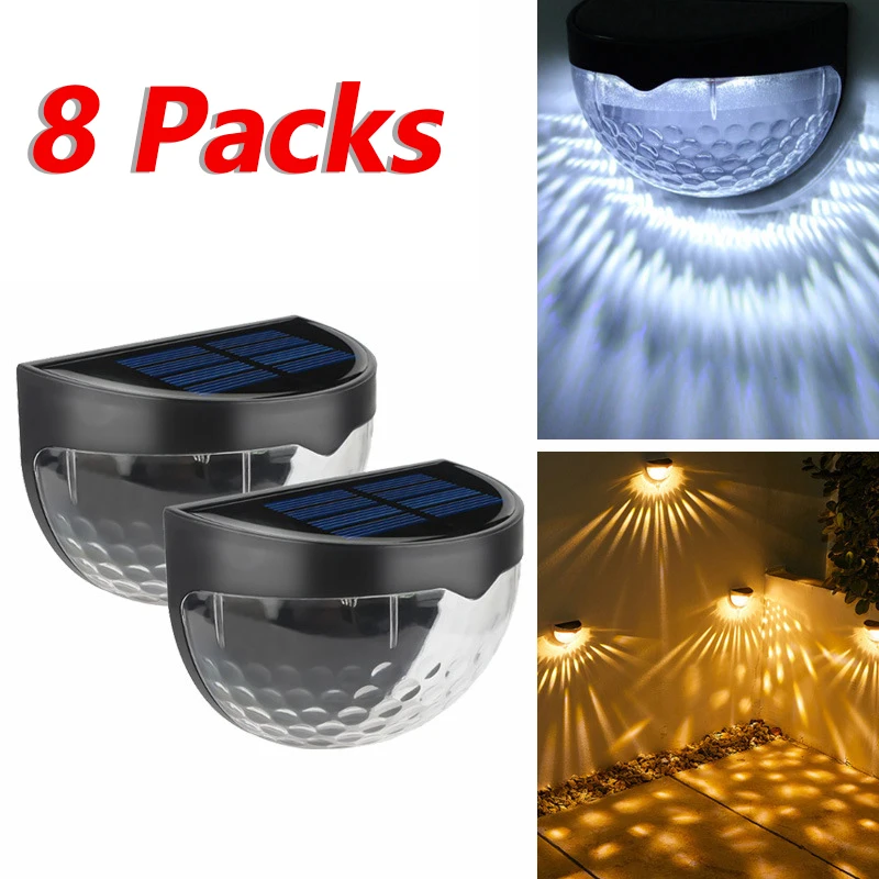 

2/4/6/8Pcs LED Solar Wall Lamp Outdoor Solar Led Light Garden Lights Waterproof Balcony Light Decoration for Patio Fence Light