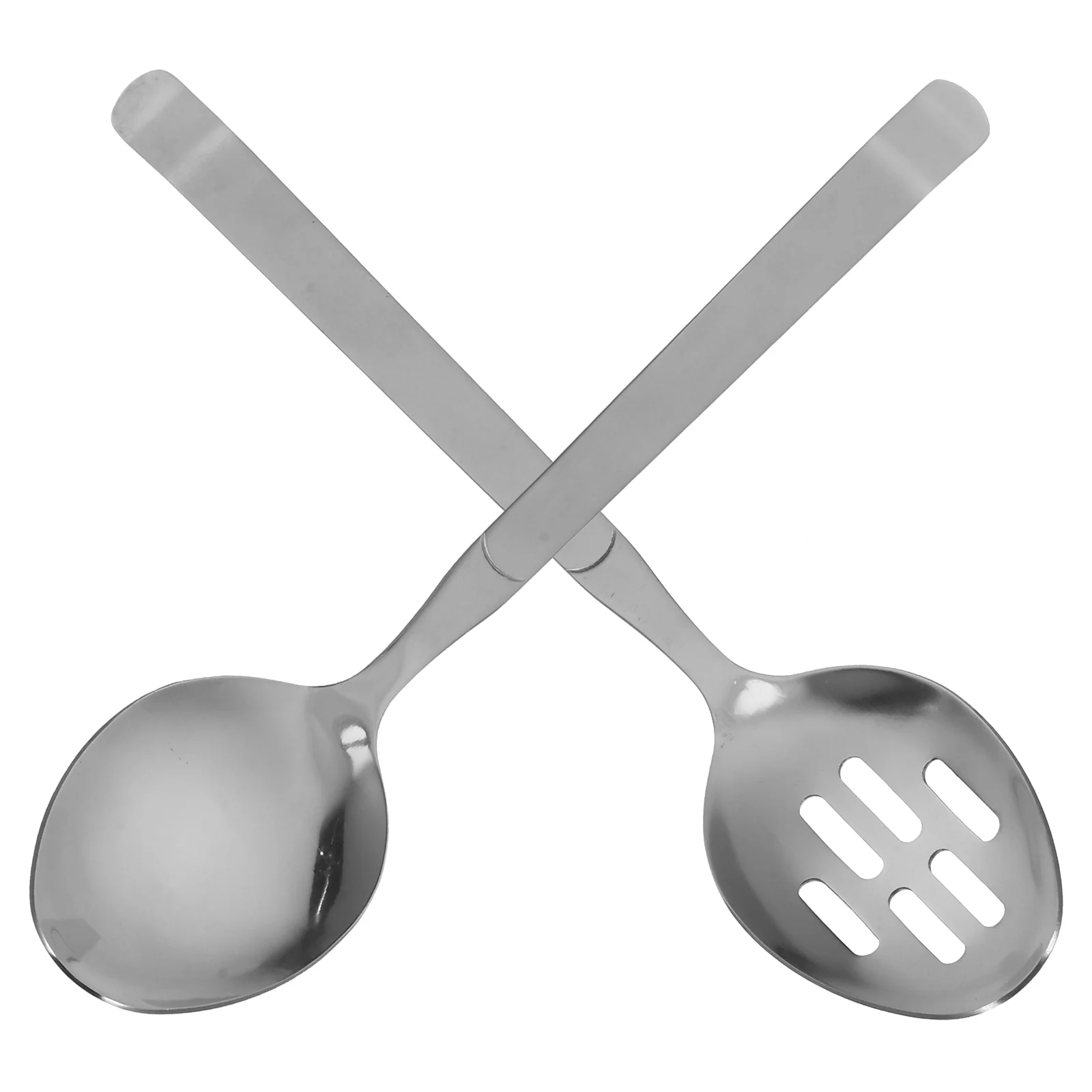 Plate Stainless Steel Spoon Serving Utensils Portable Slotted Spoons Plain Cutlery