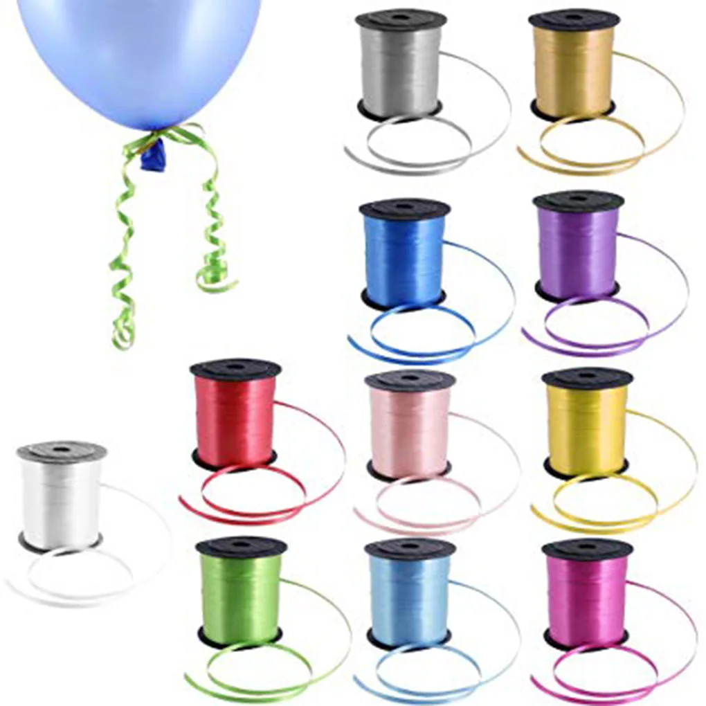 

Balloon Curling Ribbon Wrap Spool Strap Crafts Christmas Party Favors Wedding String Gift for Decorating Accessories Gold