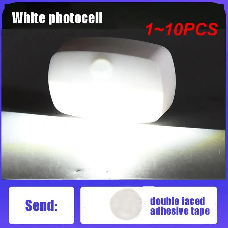 

Ночник с датчиком движения, фонарь с питанием от батарейки AAA для спальни, чулана, кухни, туалета, лестницы, 1 ~ 10 шт.