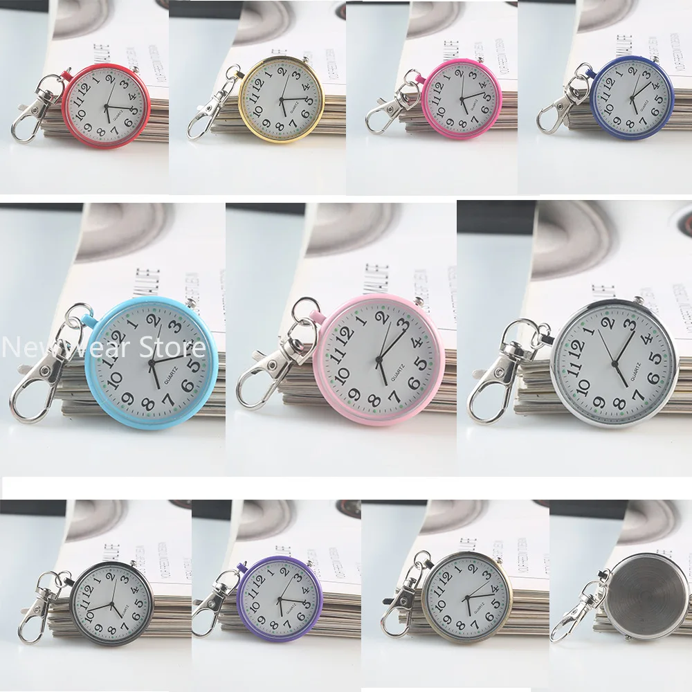 Pocket Watch For Unisex Women Mens Nurse Doctor Quartz Minimalist Key Buckle Pendant