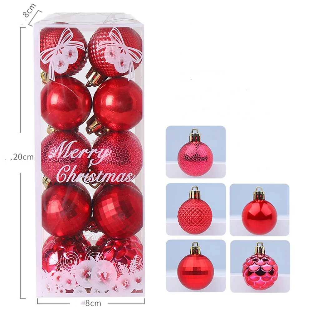 thumbnail image 1 of 20 bolas de Navidad blancas de 8 cm para colgar en el árbol de Navidad, bolas de nieve de espuma para decoración del hogar, adornos de fiesta de Año Nuevo, 1 of 5