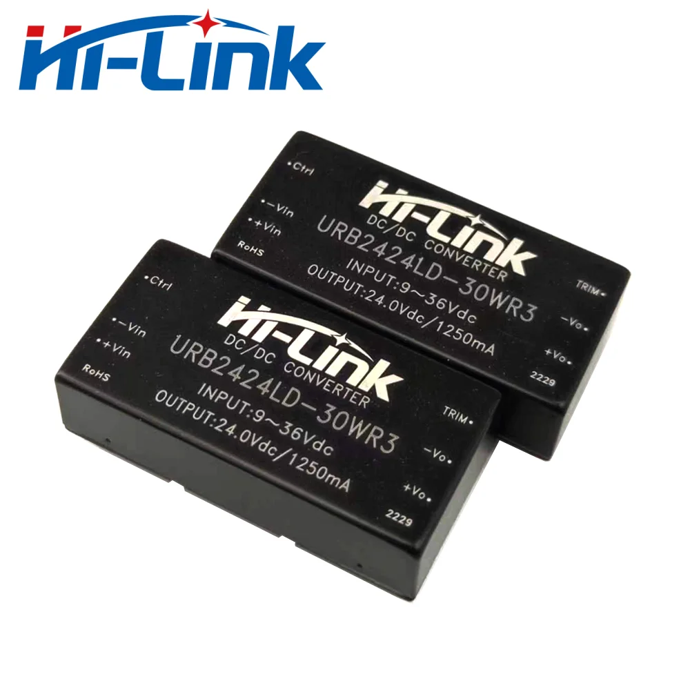 24V to 5V 12V 15V 24V 30W DC-DC Power Supply Module URB2405LD-30WR3 URB2412LD-30WR3 Isolation DC DC Power Converter Hilink power supply,power converter