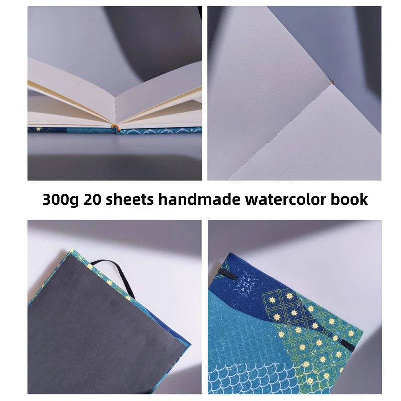 Watercolor Book 300g Handmade Cotton Pulp Watercolor Paper A4 Glue-Bound Watercolor  Book 12-Page Medium And Rough Sketch Book - AliExpress