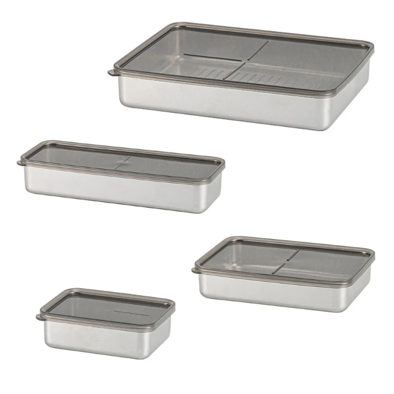 Stainless Steel Food Storage Container with Lids Stackable Reusable Bentos Box