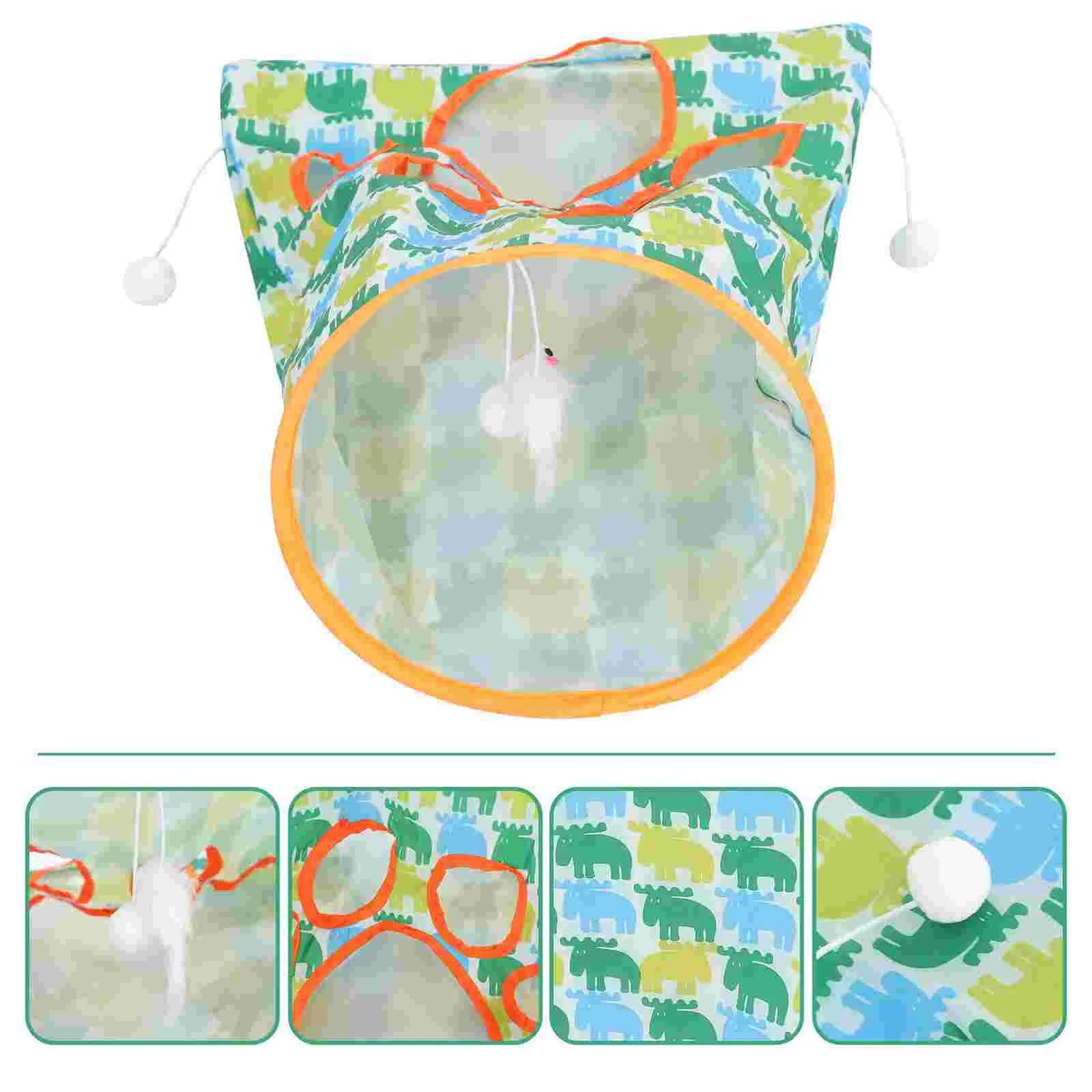 

Cat Tube Tunnel Bored Cat Pet Toy Cat Self Interactive Toy with Plush Ball