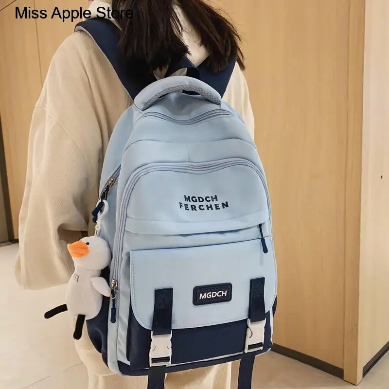 

Nylon Laptop Bagpack Fashion High-capacity Male Travel Mochila Women Backpack Men Waterproof Lovers Bookbag Black