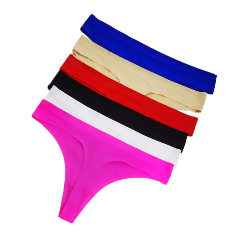 5/10 Pack Sexy Seamless Thongs for Women Printing Underwear Breathable  Panties for Women