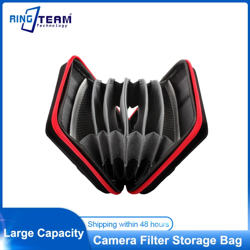 8 Pocket Circular Lens Filter Protector Storage Case Dustproof Pouch ...