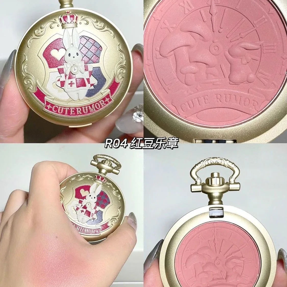 CUTE RUMOR Cosmetics Powder Blush Palette Matte Blusher Shades for Beautiful Long-Lasting Pigment Light Blush Korean powder blusher blush powder blush plate facial blusher