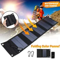 Panneau solaire pliable 600W, chargeur de téléphone solaire d'urgence 600W, panneau pliable étanche avec USB 5V pour occultes et extérieur 2