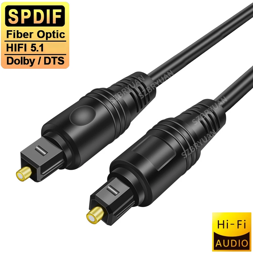 

Digital Optical Audio Toslink Cable HIFI 5.1 SPDIF Coaxial Cable for Amplifiers Subwoofer TV box PS4 360 Soundbar speaker Fiber