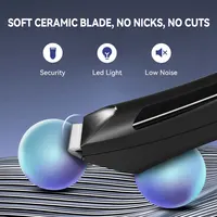 Electric Body Hair Trimmer Shaver Wet Dry Groin Hair Trimmer for Men Women Ball Body Grooming Kit Replaceable Ceramic Blade Head 2
