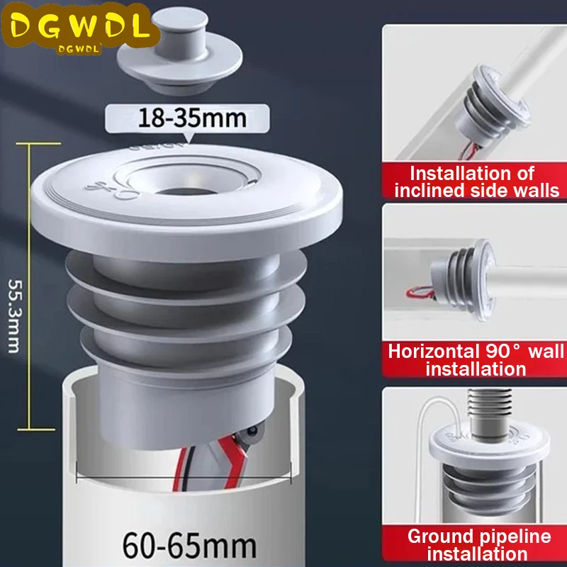 Silicone Bathroom Sewer Seal Ring Kitchen Sink Sewer Pipe Seal Plug Washing Machine Anti-odor Leakage Floor Drain Connector