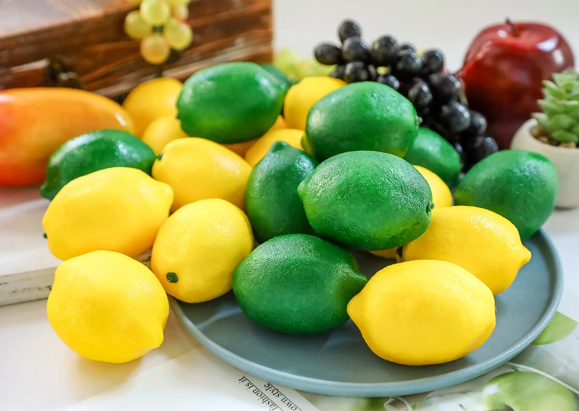 ArtificialLemonsandLimesFakeFruitLemonsArtificialLifelike