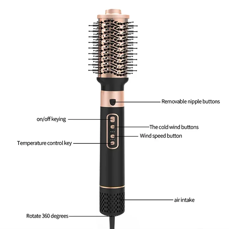 5 In 1 Hair Styler Electric Hair Dryer Brush Professional Complete Styler 5 In 1 Hot Air Brush