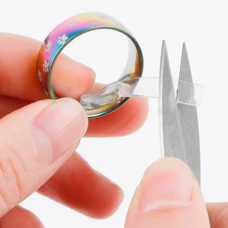 Reduce Ring Size Stickers Anti Slip Cuttable Rings Size Resizer Men Women Finger Ring Transparent EVA Silicone Adjusting Pad