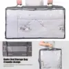 Foldable Under Bed Storage Bag Quilt Organizer Bag Large Capacity Dustproof Clothes Bag with Clear Window & Handles for Bedroom 4