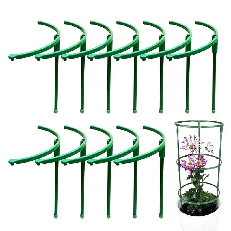 

Plant Stakes Supports Reusable Protectio Half Round Stackable Garden Flower Cage Stand For Indoor Outdoor Vegetable Holder