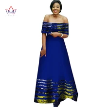 

2021 Summer Traditional African Clothing Natural Women Africain Africa Wax Dashiki Long Party Dresses Big Size 6xl BRW WY2792