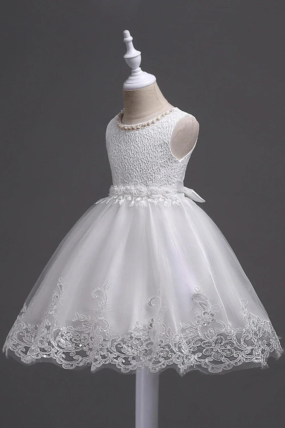 Lovely Lace Appliques Flower Girl Dresses Kids Evening Gowns for Wedding First Communion Dresses 2-10Yrs Flower Girl Dresses,Floral Appliqu&eacute; Dress