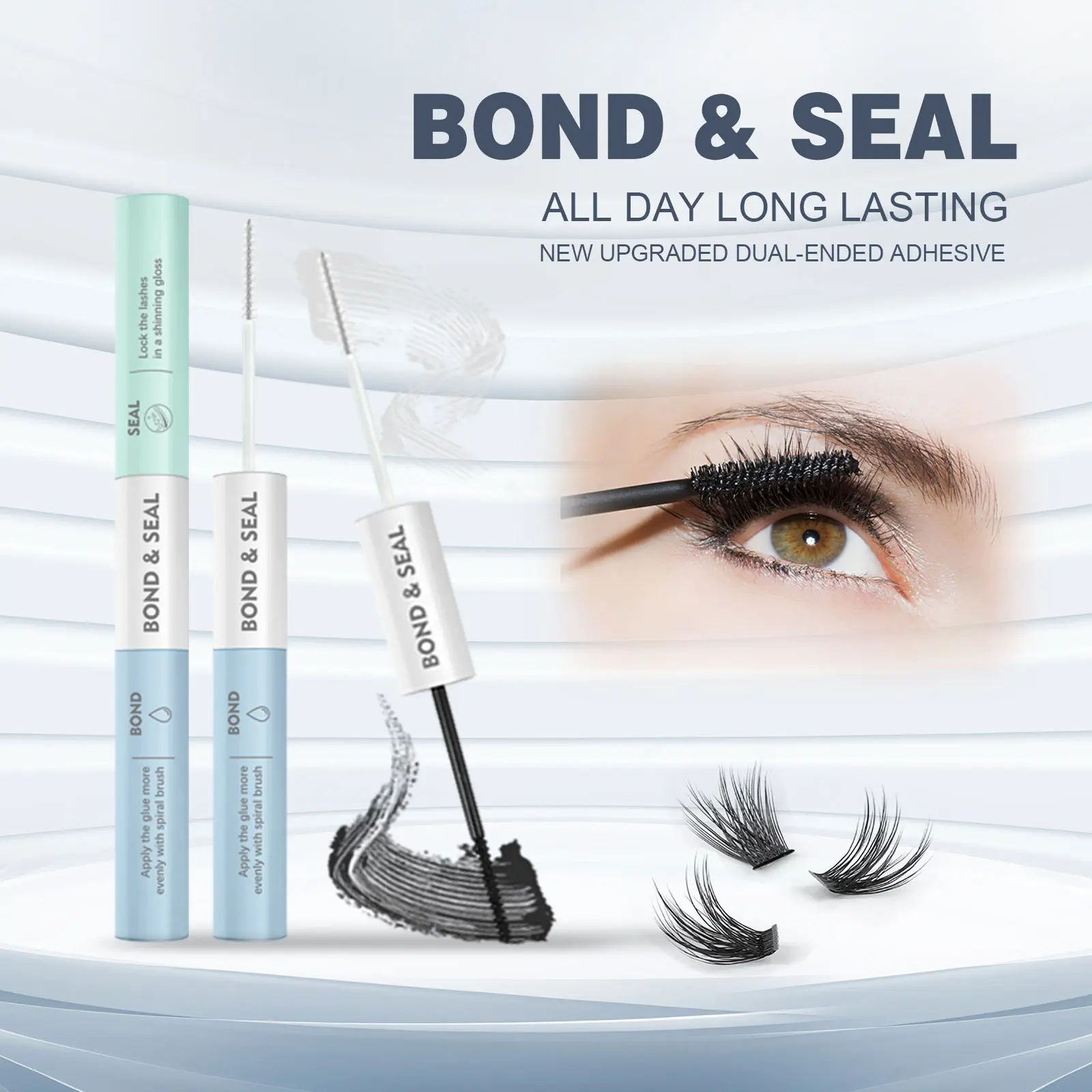 

10ML Lash Bond and Seal Glue for Eyelashes Long Lasting Lash Glue Waterproof for Individual Cluster Lashes Glue