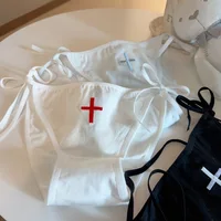 Sous-vêtement imprimé croisé à lacets pour cosplay d'infirmière, coton Lolita, culotte douce pour fille, sexy, taille basse, respirant, doux, mignon 2