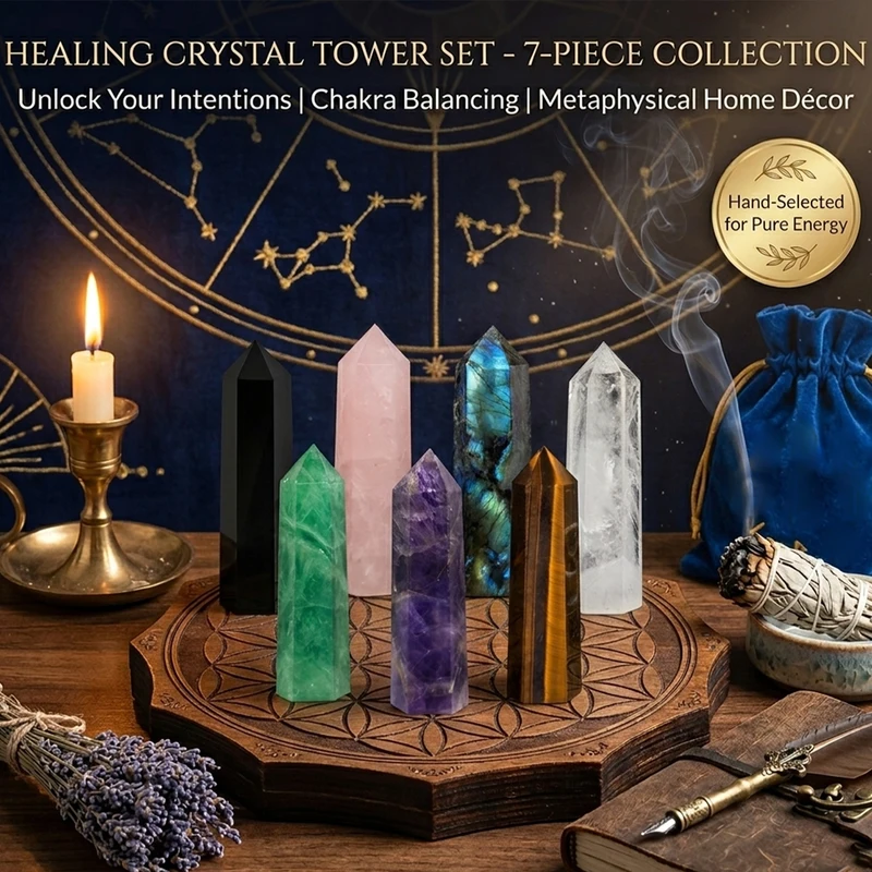 Natural Stone and Crystals Point Wand Witchcraft Rose