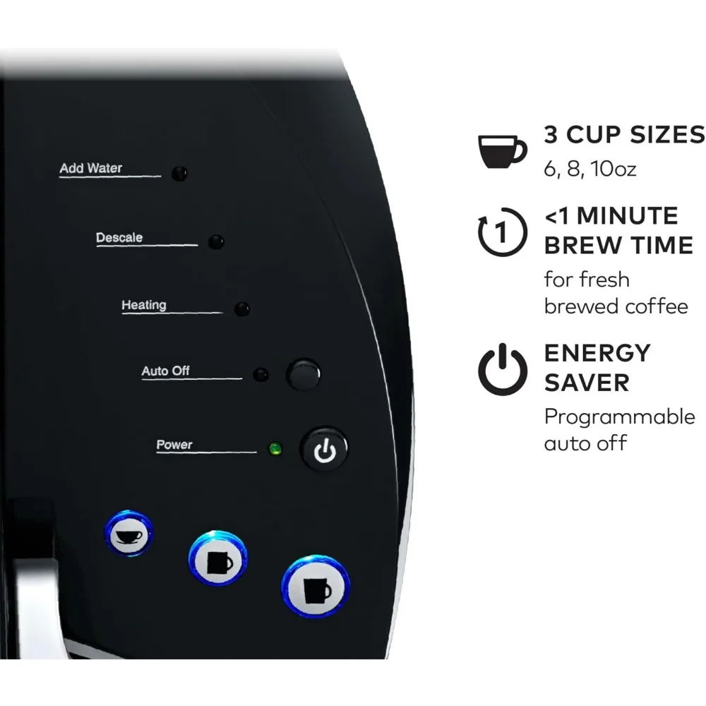 K-Classic Coffee Maker K-Cup Pod, Single Serve, Programmable, 6 to 10 oz. Brew Sizes, Black 6