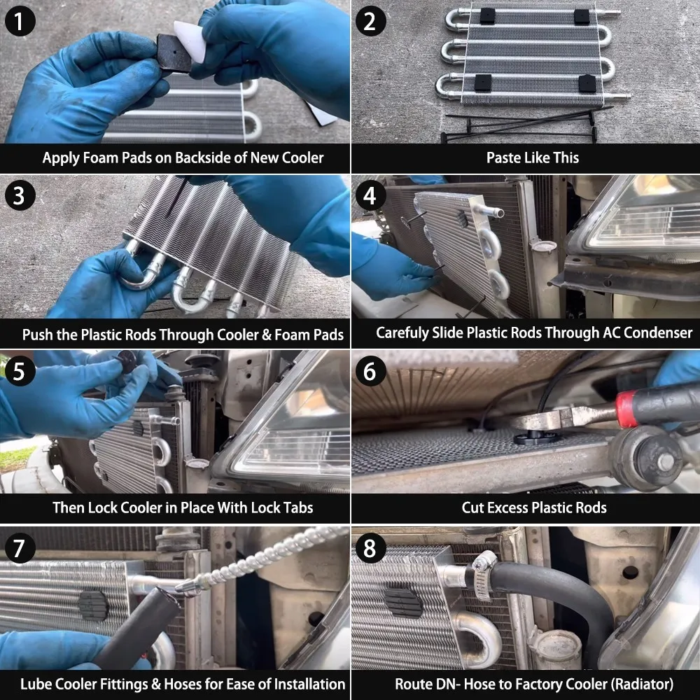 Kit Radiatore Olio Universale | 4 File Alluminio | Per Trasmissione E Servosterzo