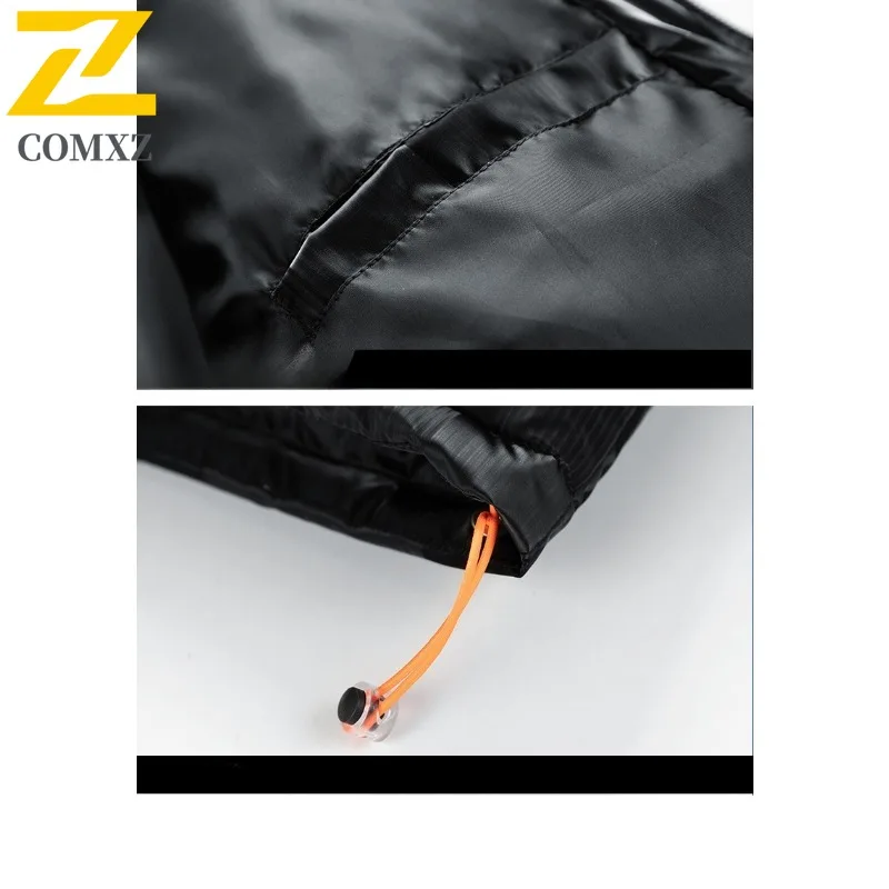 Men's PU Leather Hooded Puffer Jacket Winter  Streetwear Coat Windproof Water-Resistant American Style Thickened Warm Outerwear