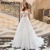 RODDRSYA Customized Sweetheart A Line Wedding Dresses For Women Lace Off Shoulder A Line Bride Bridal Gown Vestidos De Novias 3